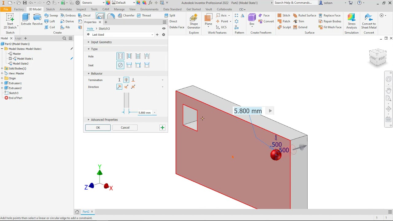 Inventor 2022:  Parts with Model States