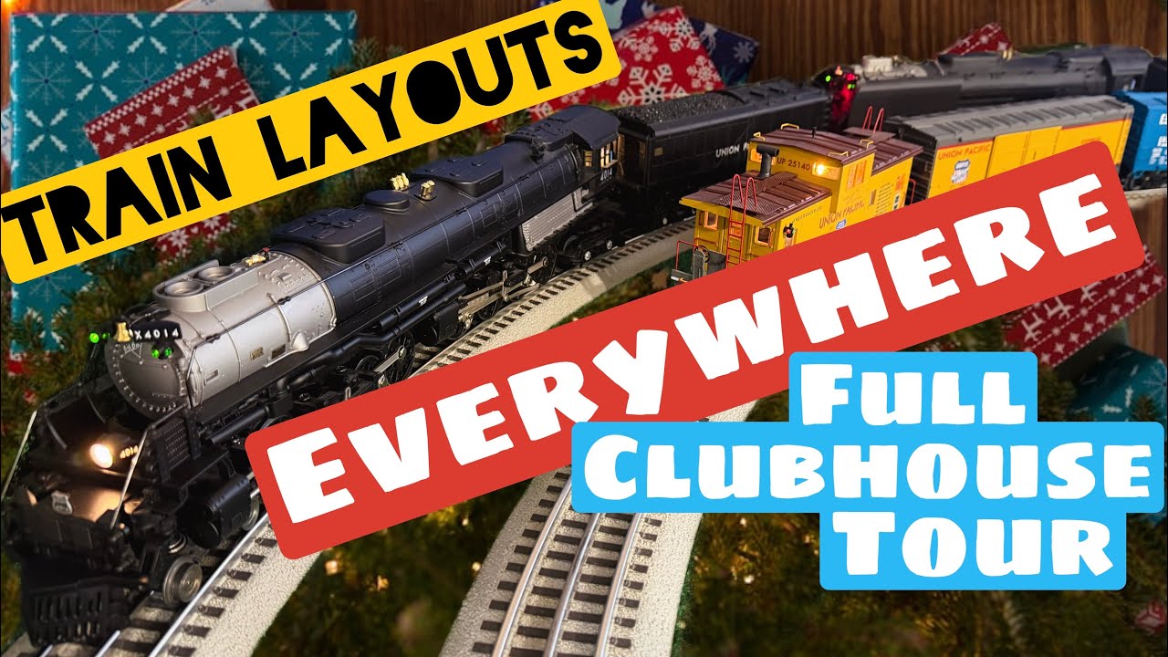 Train Layouts EVERYWHERE!!  All Gauges for All Ages - FULL Clubhouse Tour!