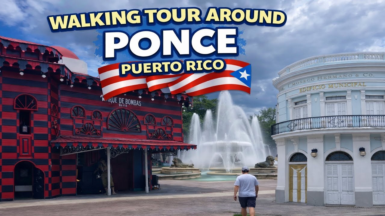 EXPLORING PONCE, PUERTO RICO | PLAZA LAS DELICIAS | DOWNTOWN PONCE 4K | WALK WITH US