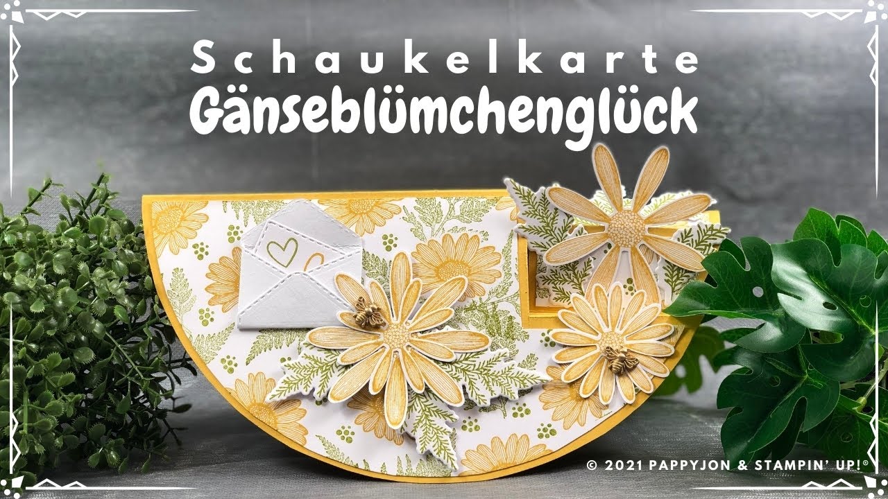 Schaukelkarte Gänseblümchenglück | Pappyjon | Stampin’ Up! |