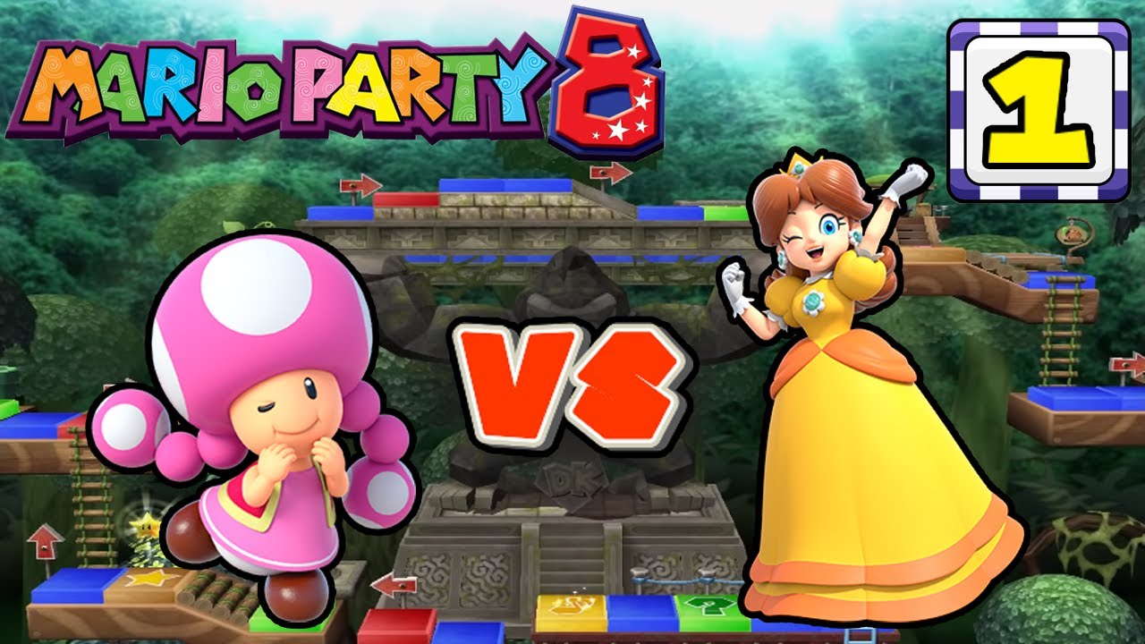 Mario Party 8 - Toadette VS Daisy - DK's Treetop Temple | [LSF]Chaz
