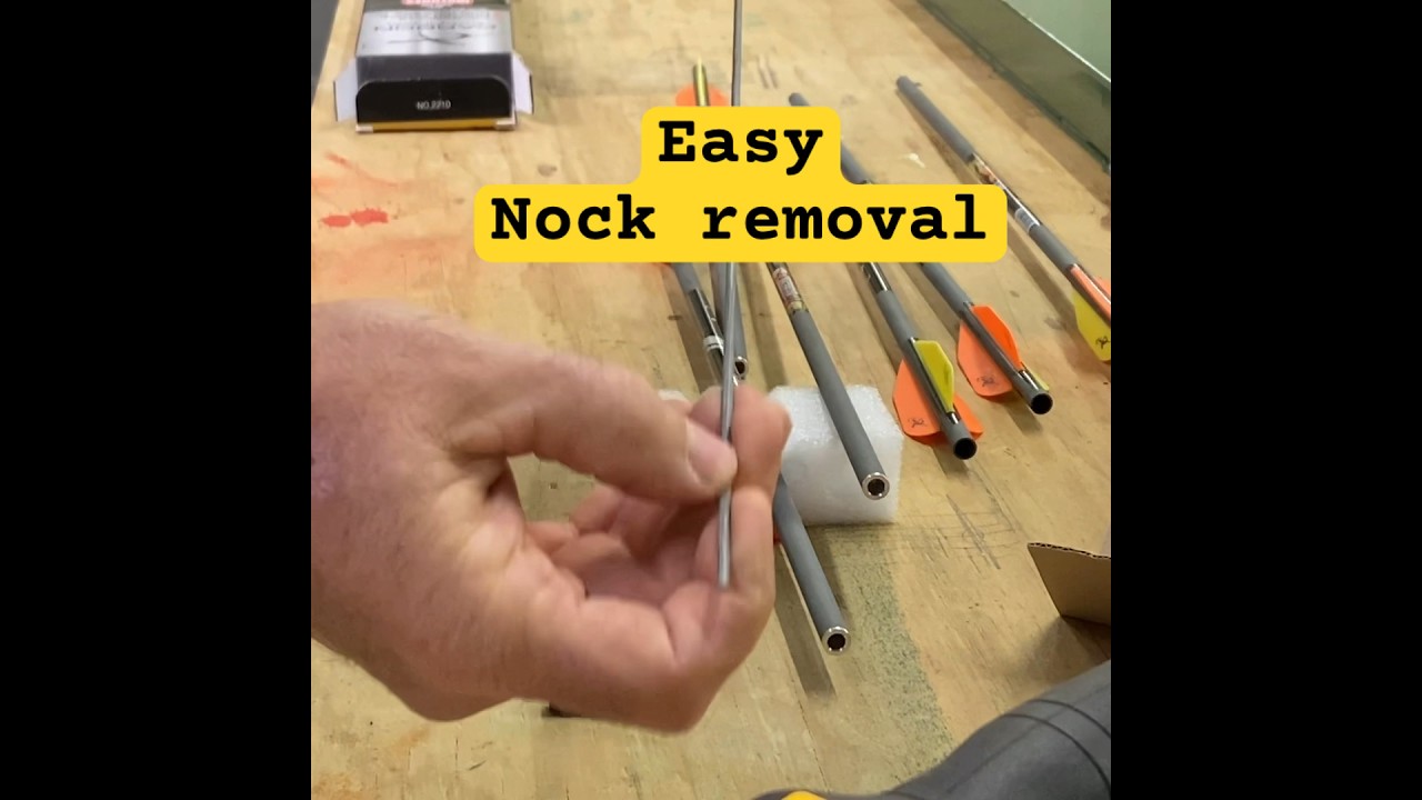 Easy nock removal for arrows and bolts #lighted nock