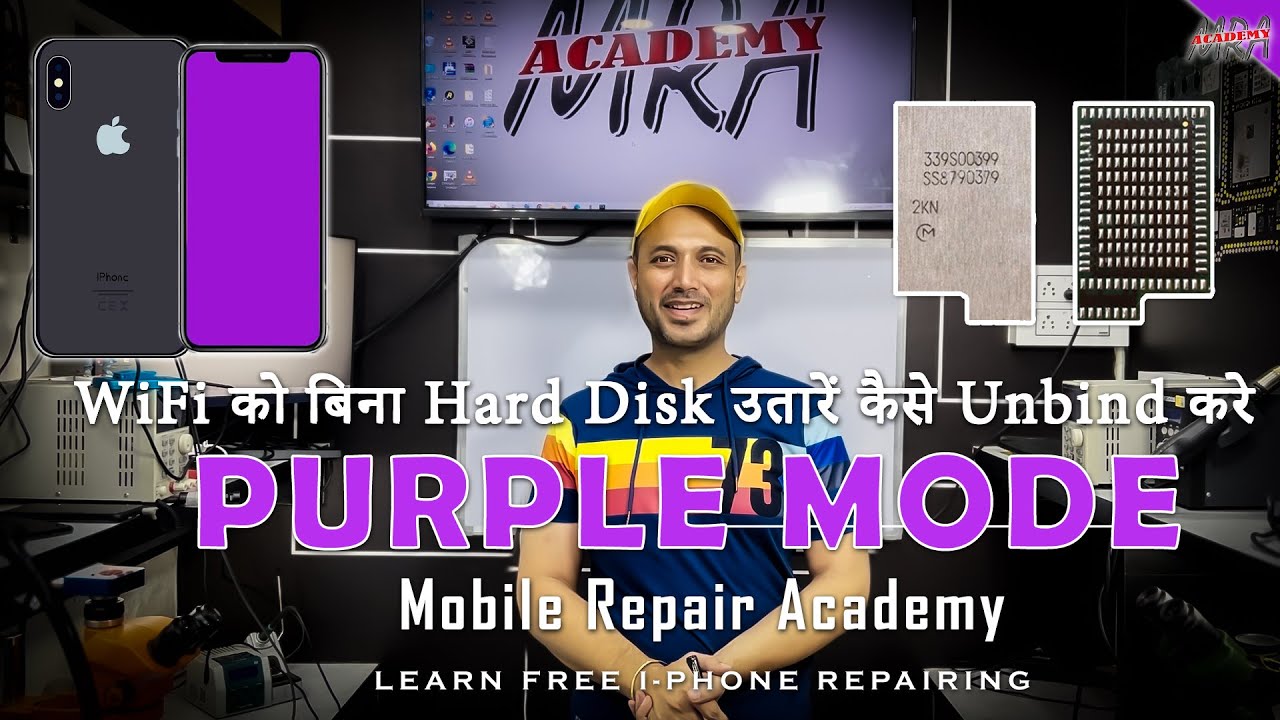 How to unbind Wi-Fi without removing Hard Disk | iPhone Purple mode |  Learn iPhone Repairing