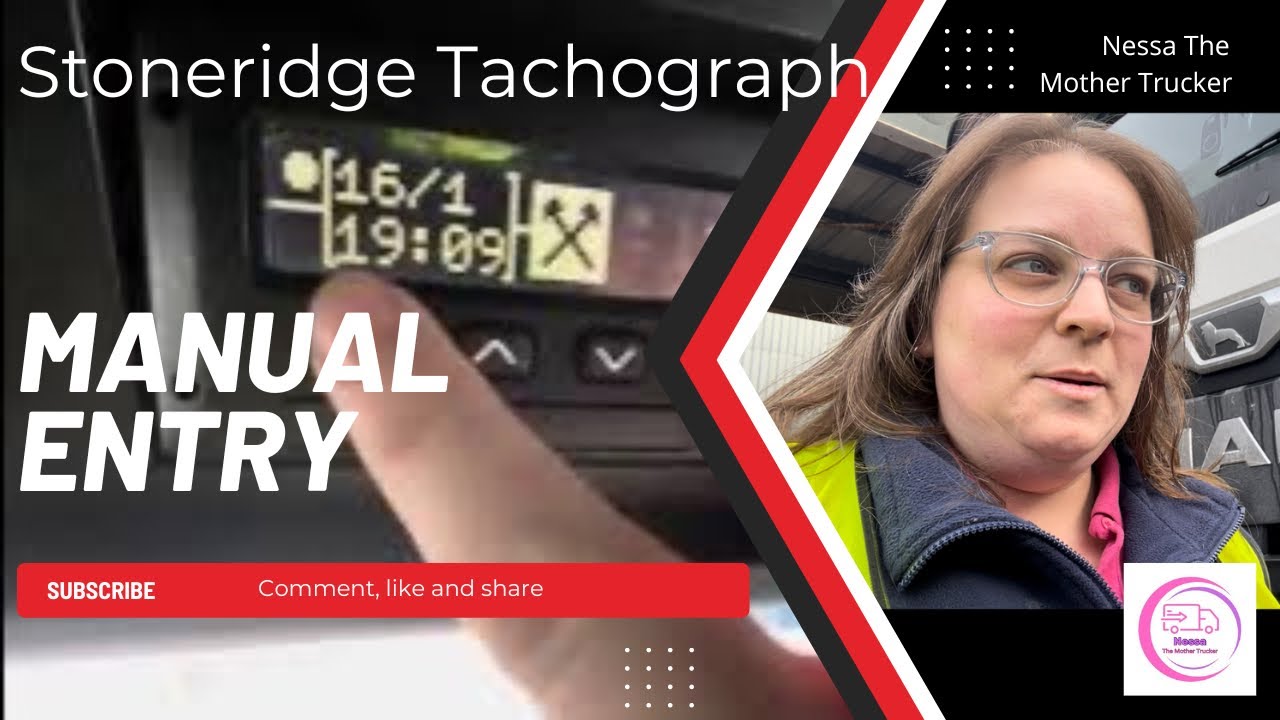 How to correctly make a Manual Entry on a Stoneridge tachograph machine.