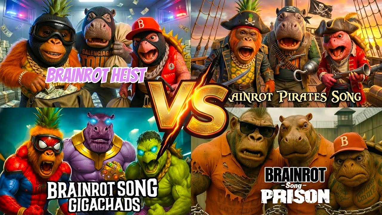 War of the Brainrots Rap: Bank Robbery vs Pirate vs Prison vs Marvel Universe | Zon Memes