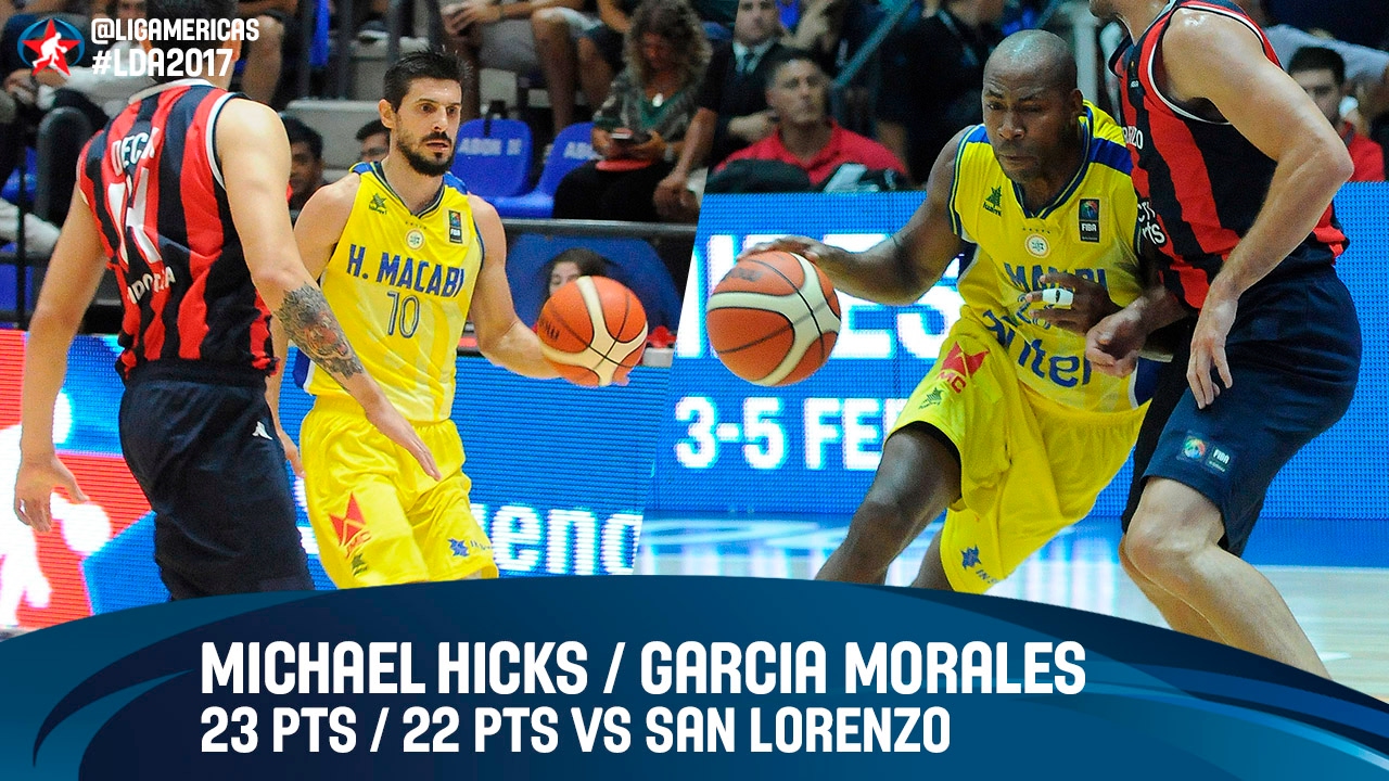Michael Hicks (23 PTS), Garcia Morales (22 PTS) vs San Lorenzo - DIRECTV Liga de las Americas 2017