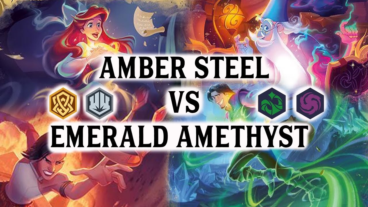 Игровой процесс Lorcana LIVE: песни New Age Steel против Boost Emerald Amethyst