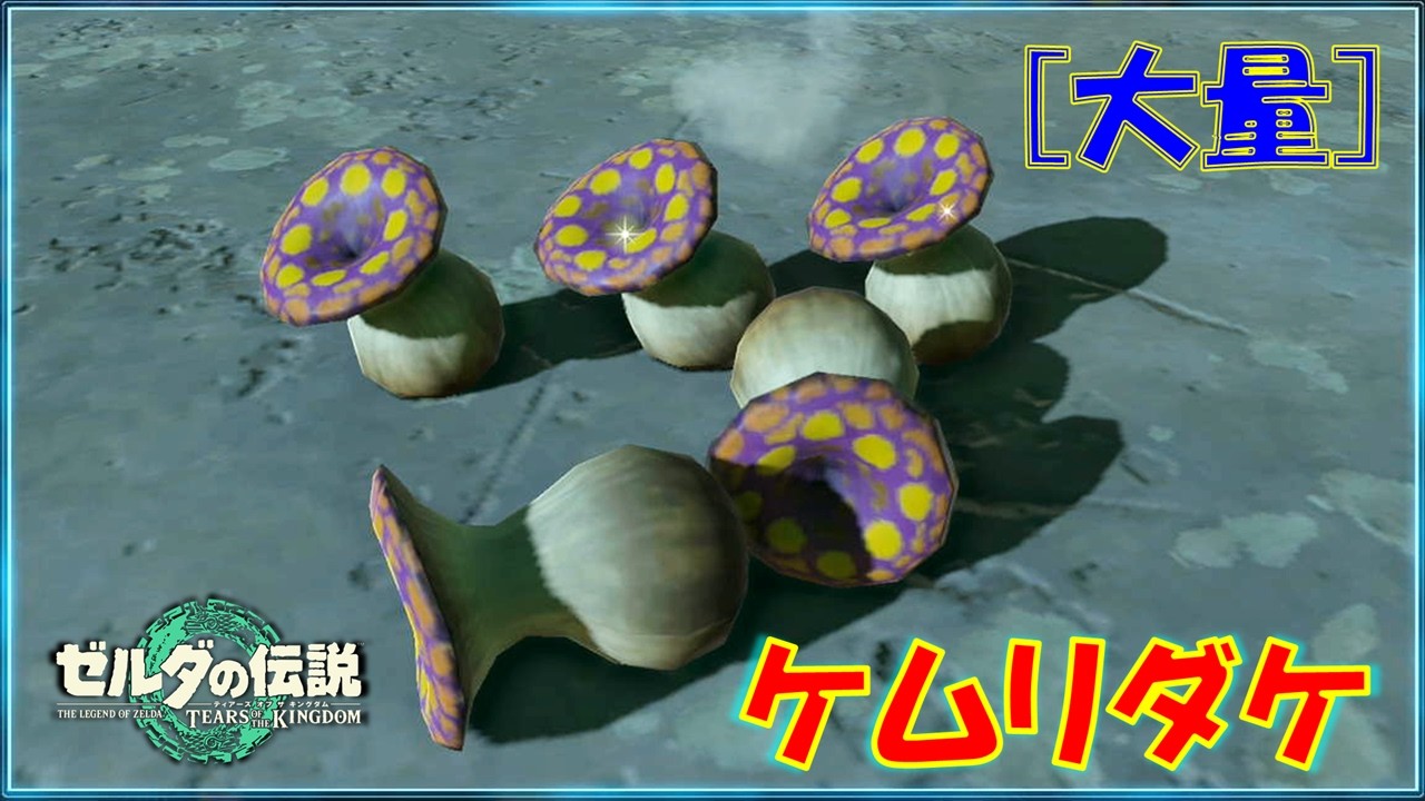 【ゼルダの伝説ティアキン】「ケムリダケ」が大量に手に入る群生地！簡単に手に入ります！