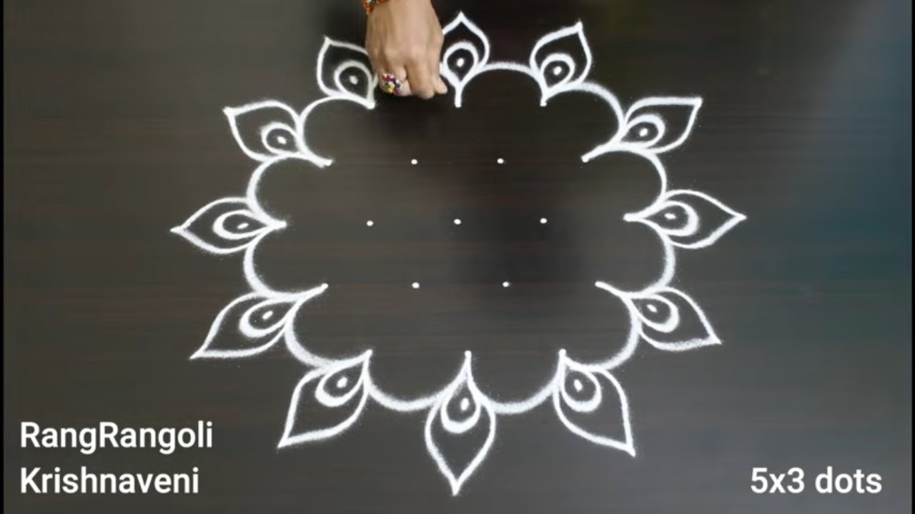 🌺Шри Раманавами Муггулу 2026 (5х3 точки)🌺Фестиваль Коламс от РангРанголи Кришнавени