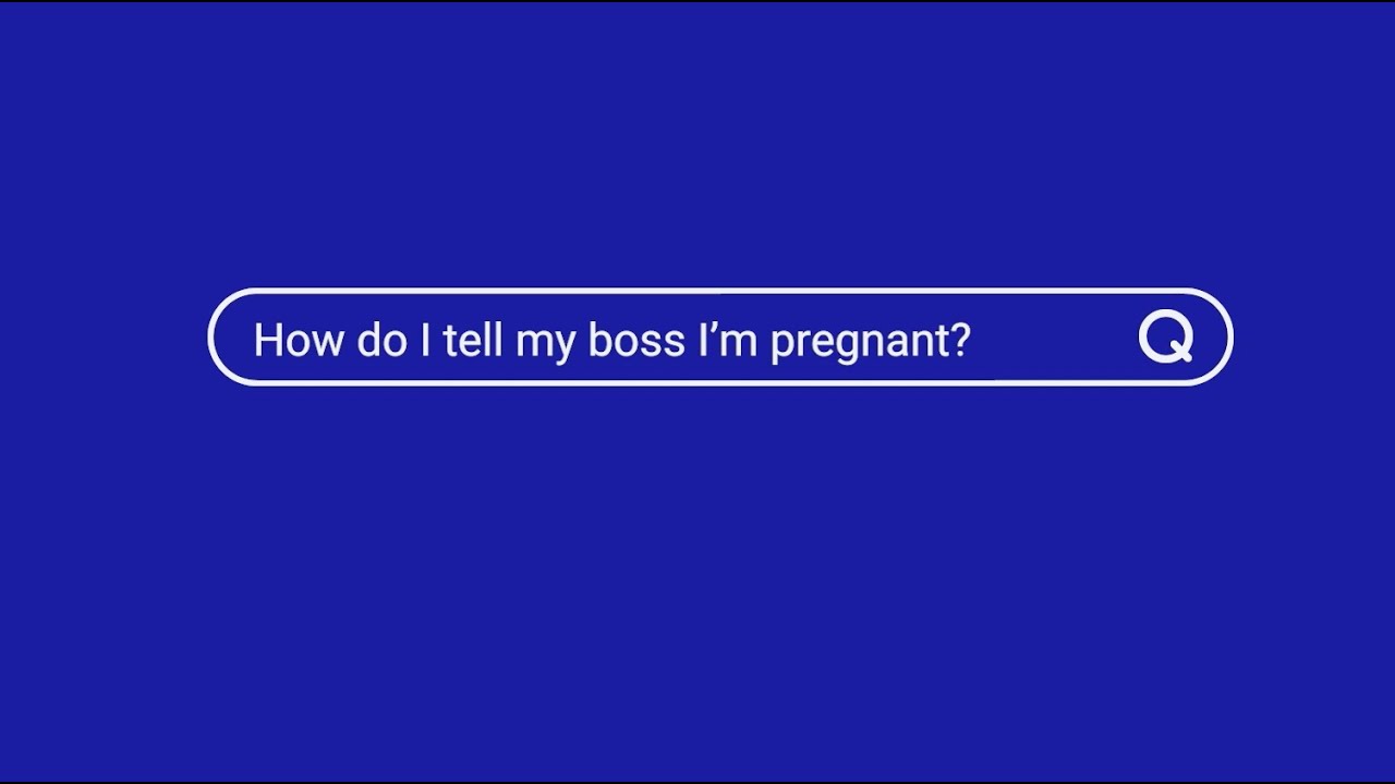 How do I tell my boss I'm pregnant?