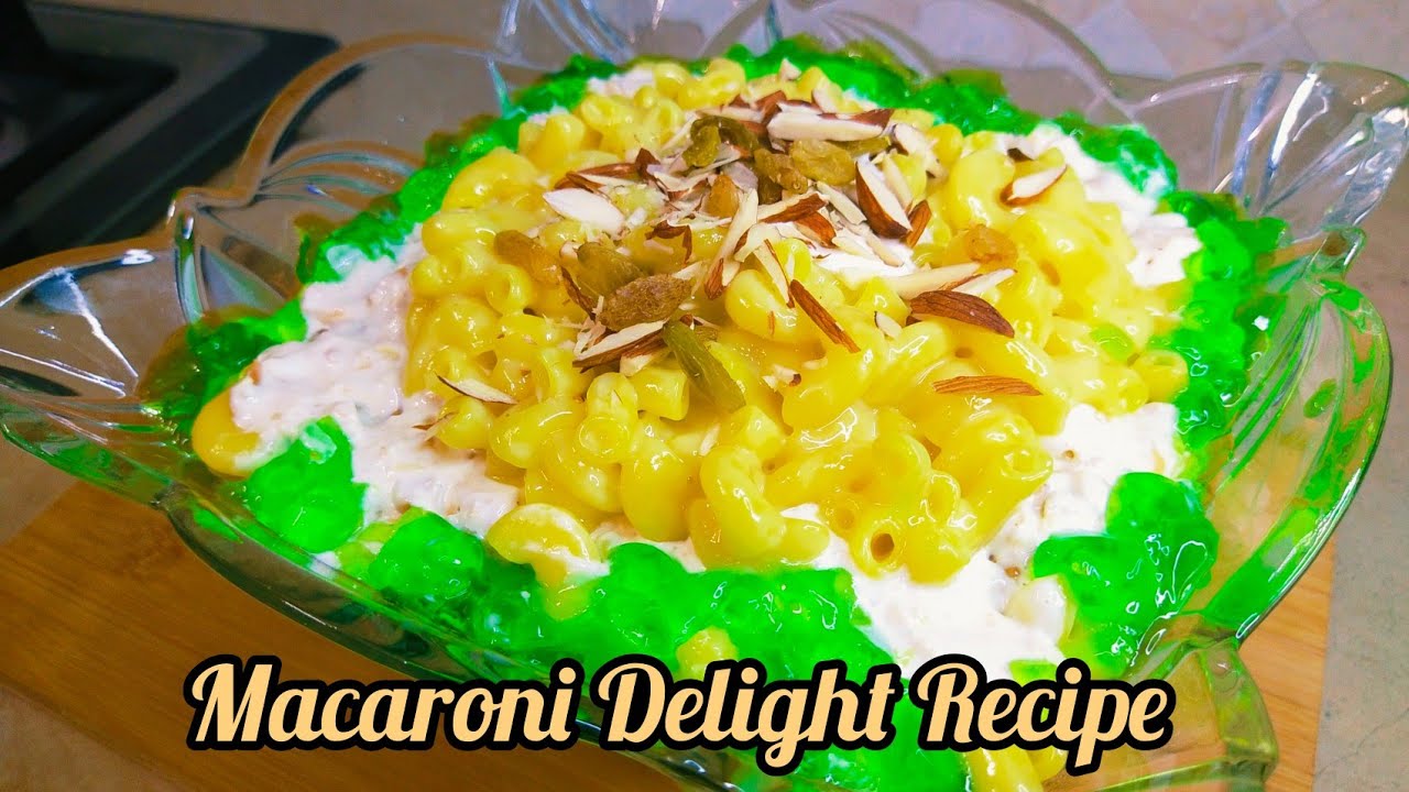 Custard Cream Macaroni Recipe / Macaroni Delight | Easy Sweet dish/ Dessert Recipe