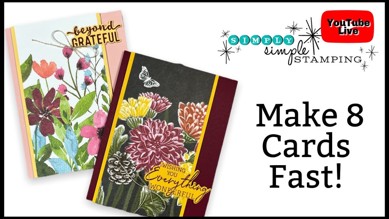 🔴 Simple Card Making With Designer Paper | Make 8 Beautiful Cards!
