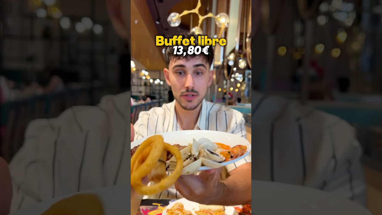 Esto es legal por 13,80&euro;? Buffet libre en Madrid 🍕🍤🍫 #buffet #buffetlibre