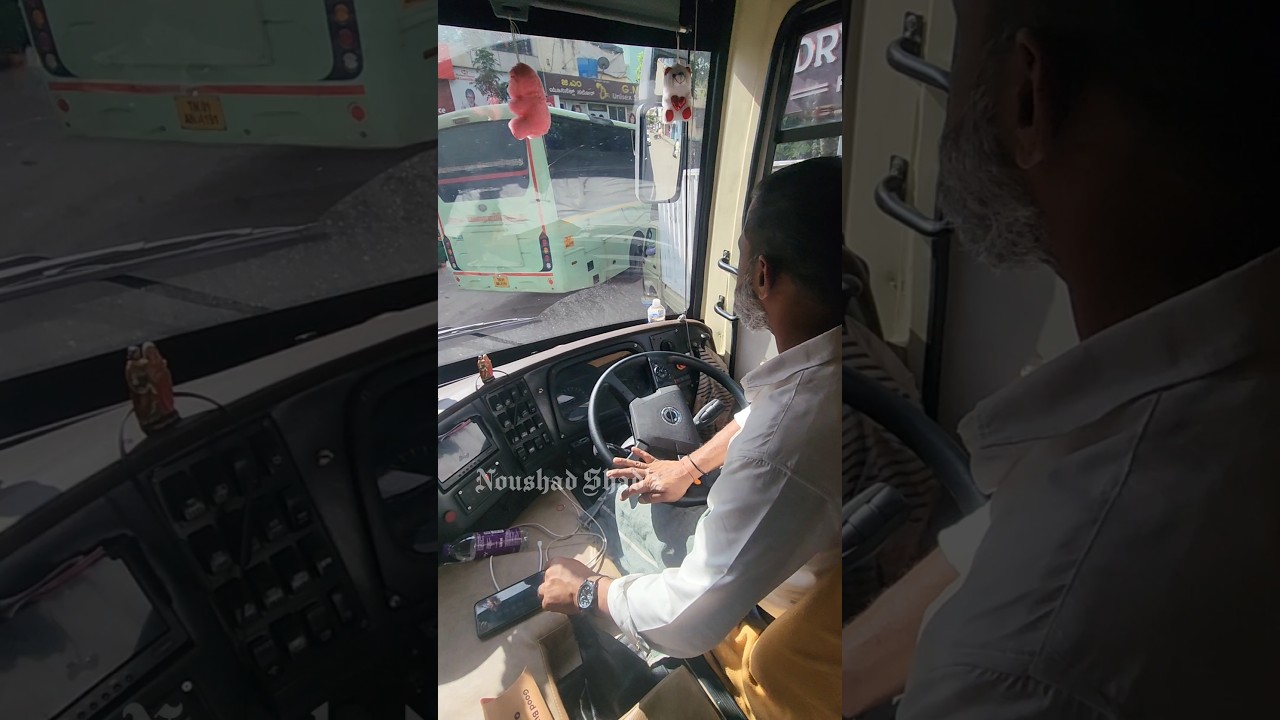 Bharat benz amazing driving with smooth gear shifting 😍skandan chettan in Kerala Line's sleeper,#bus