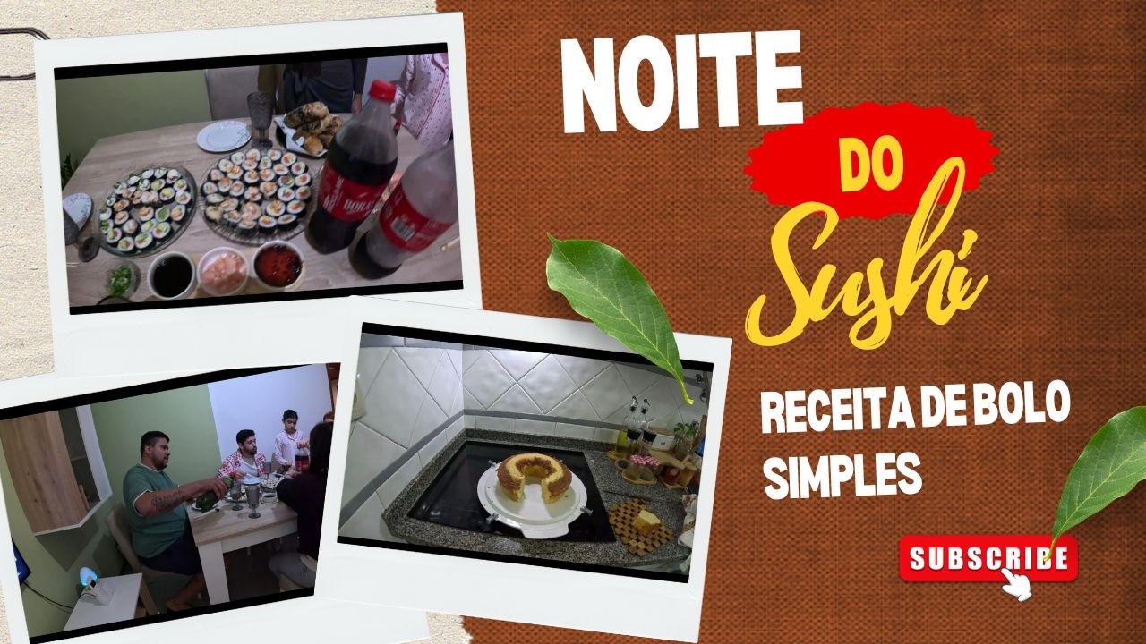Noite do Sushi - Receita de Bolo Simples