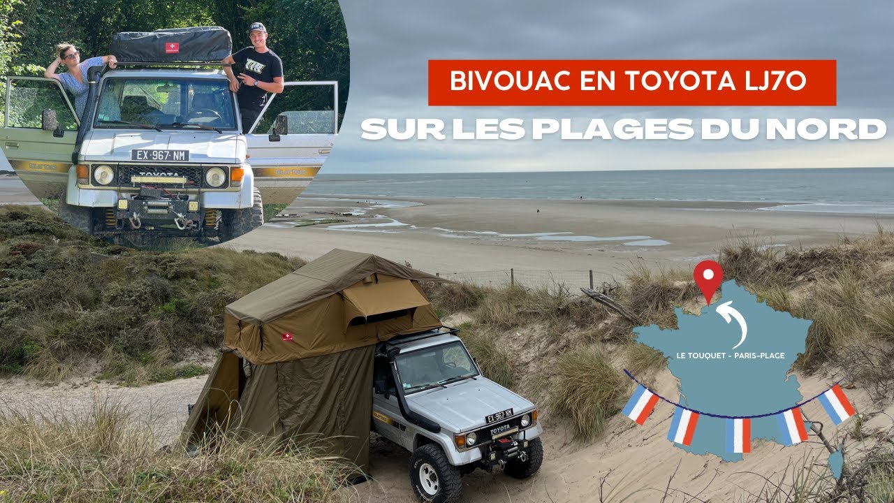 BIVOUAC en Toyota LJ70 sur les plages du Nord