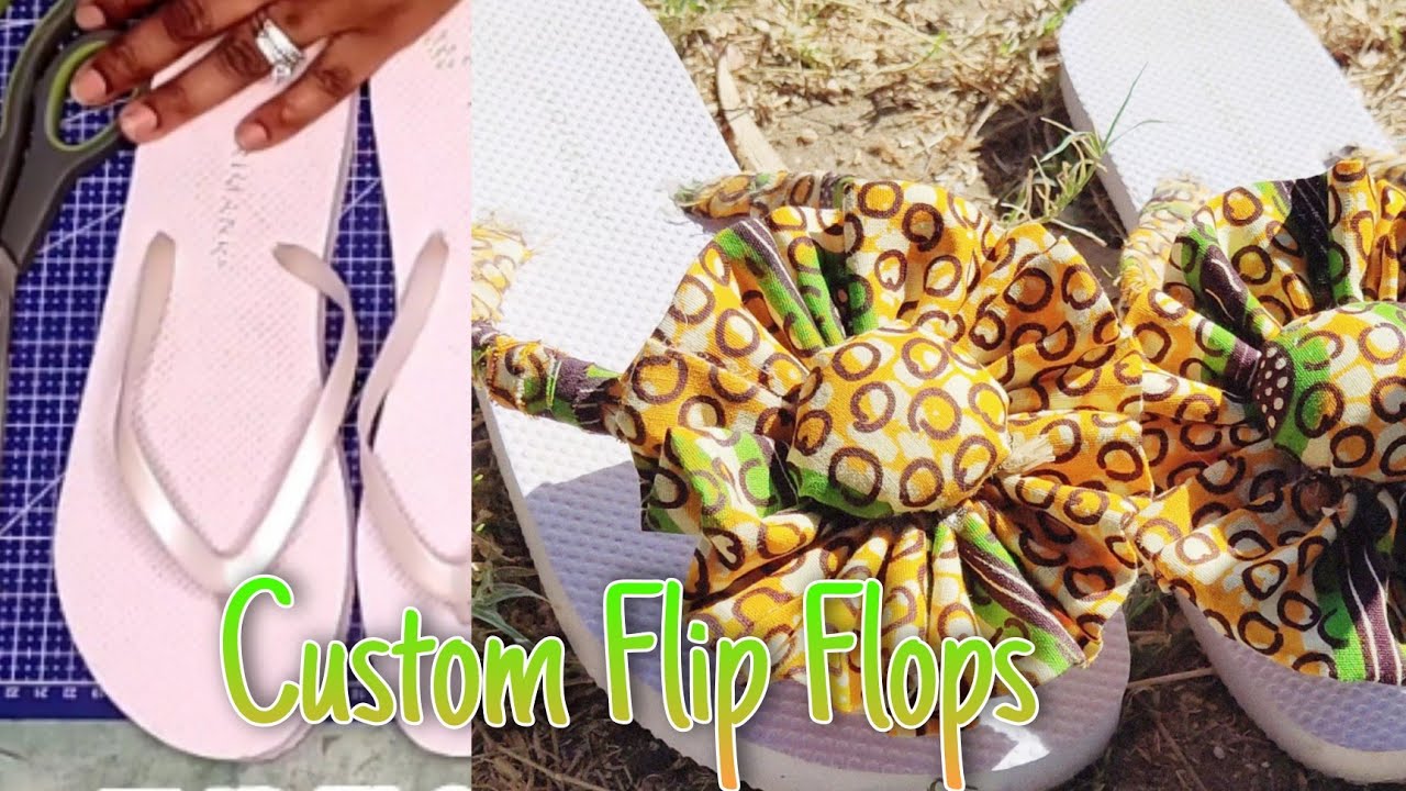 DIY African Fabric Flip-Flops ✿ No-sew