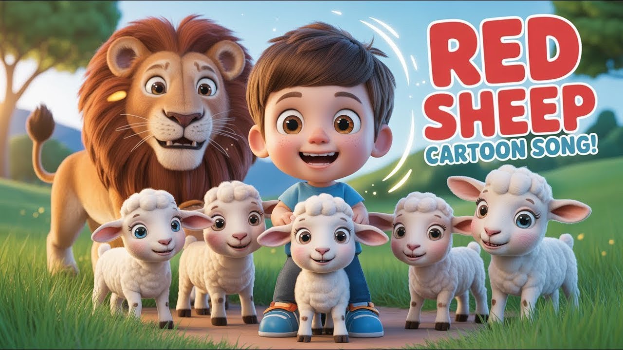 Red Sheep Song in Hindi 🐑🎶 | Cute Cartoon Rhymes for Kids
