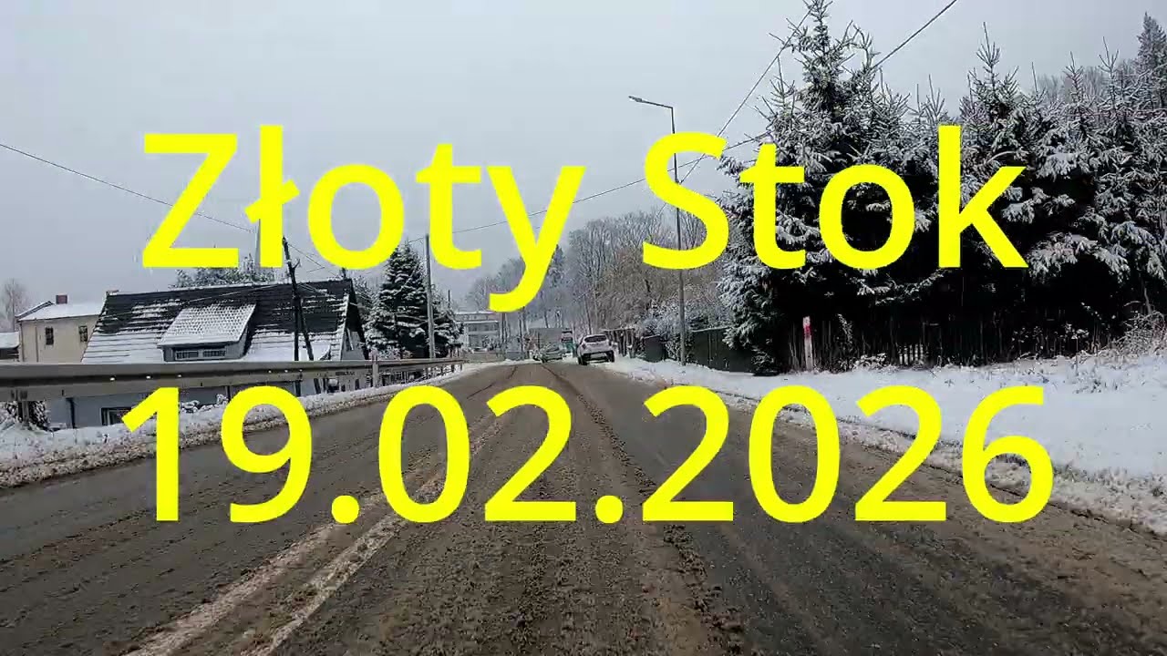 Złoty Stok,19.02.2026,przejazd przez miasto.