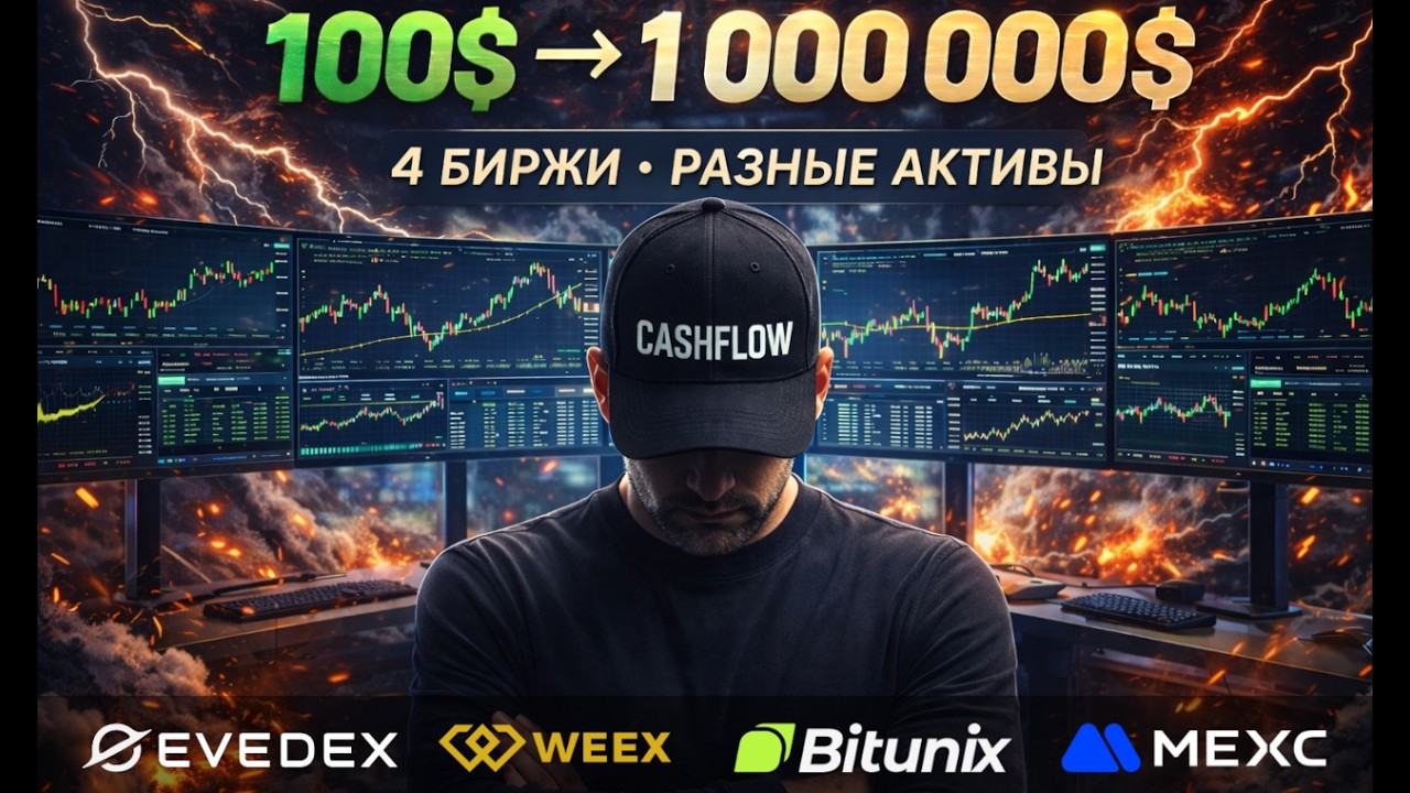 Путь от 100$ до 1млн$. Крипта. Торговля онлайн.