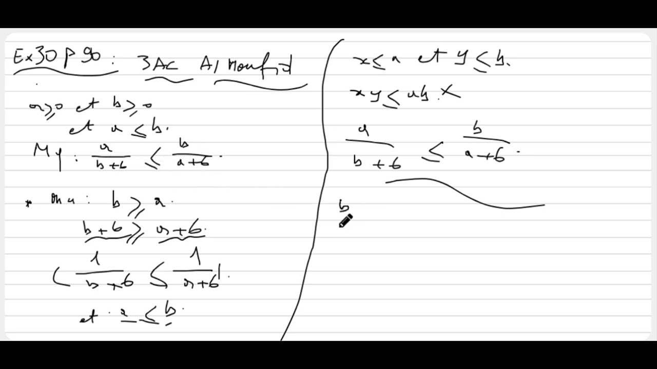 Ex 30 p : 90- Al moufid en math- 3AC