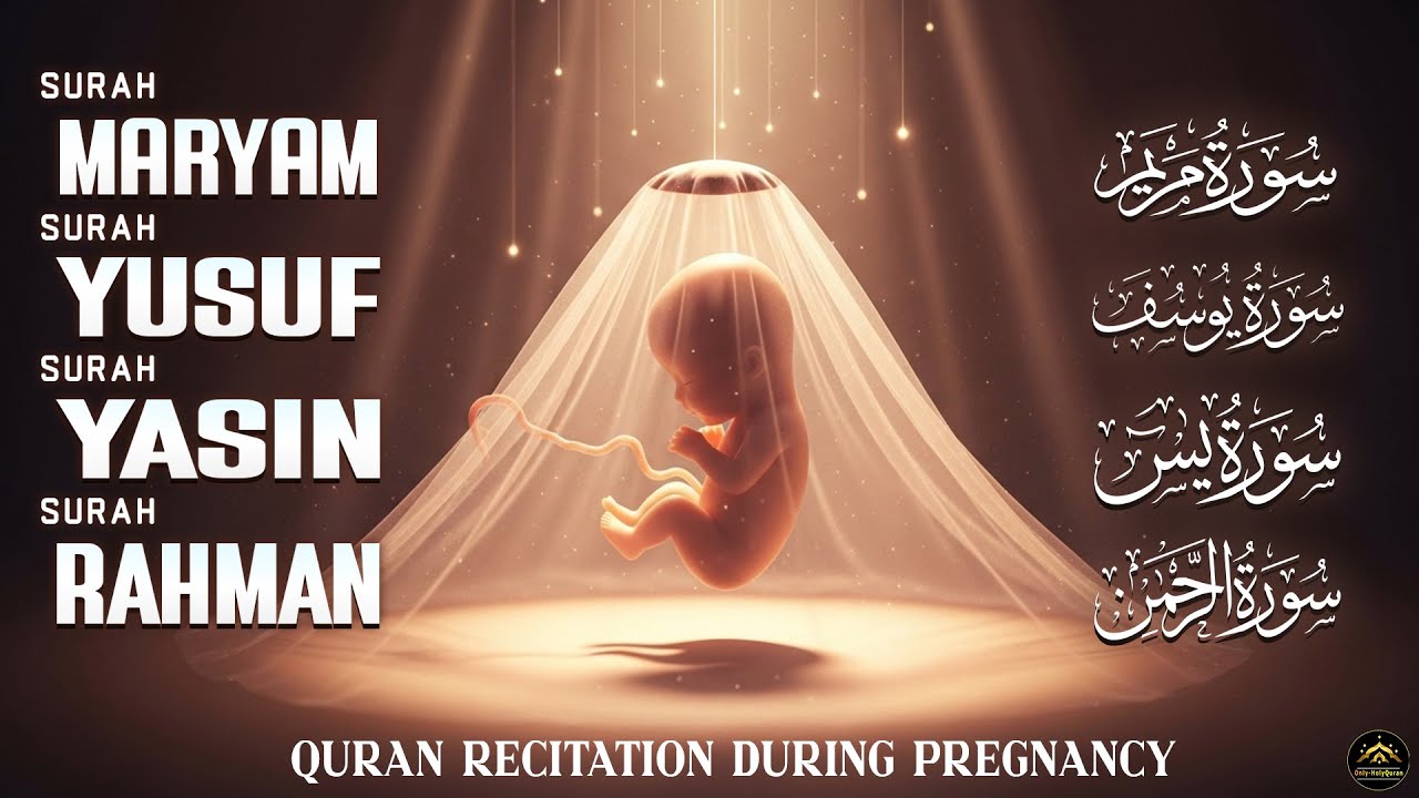 Quran Recitation For Pregnancy ( MUST LISTEN ) Surah Yusuf, Maryam, Yasin, Rahman | Only -Holy Quran