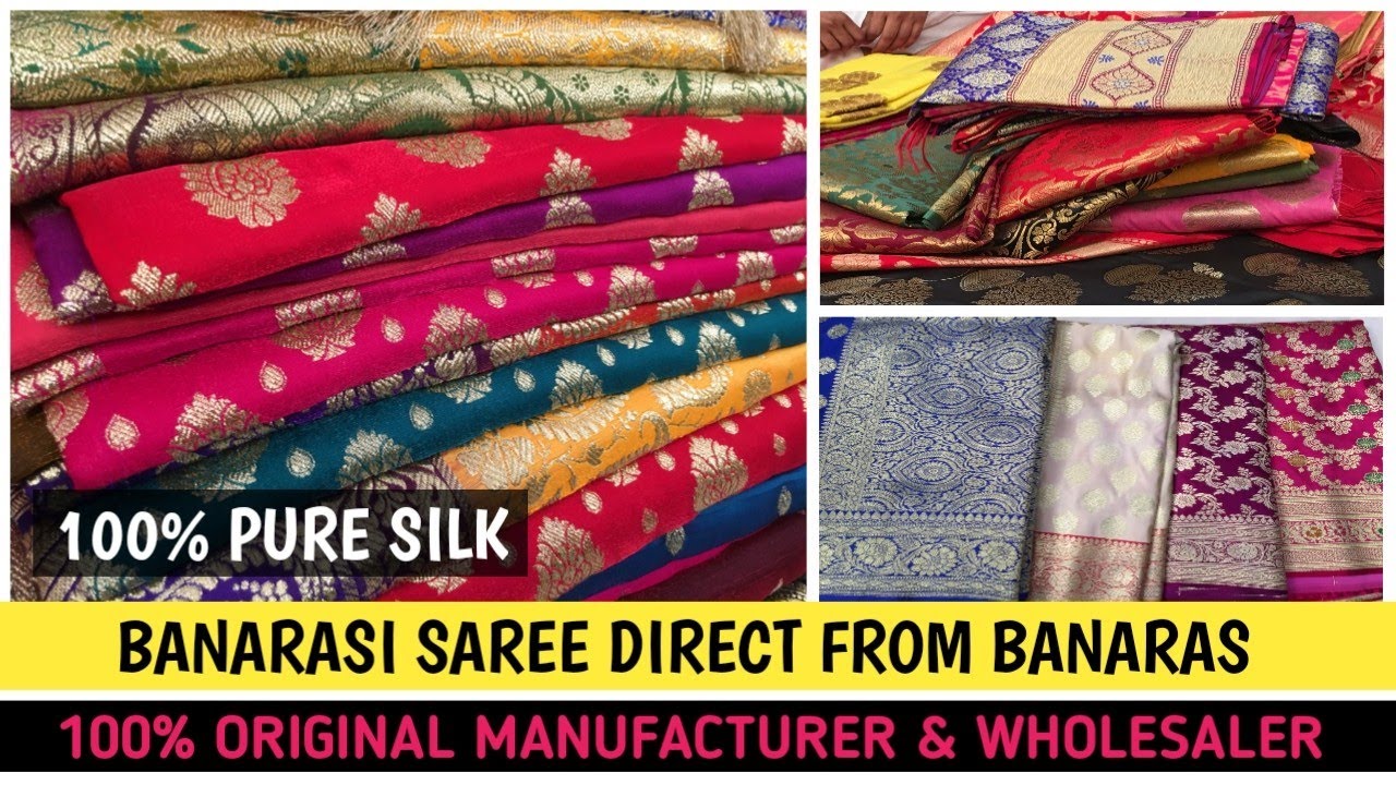 Pure Banarasi Silk & Cotton Sarees & Three piece  ladies Banarasi Suit || Direct From Factory