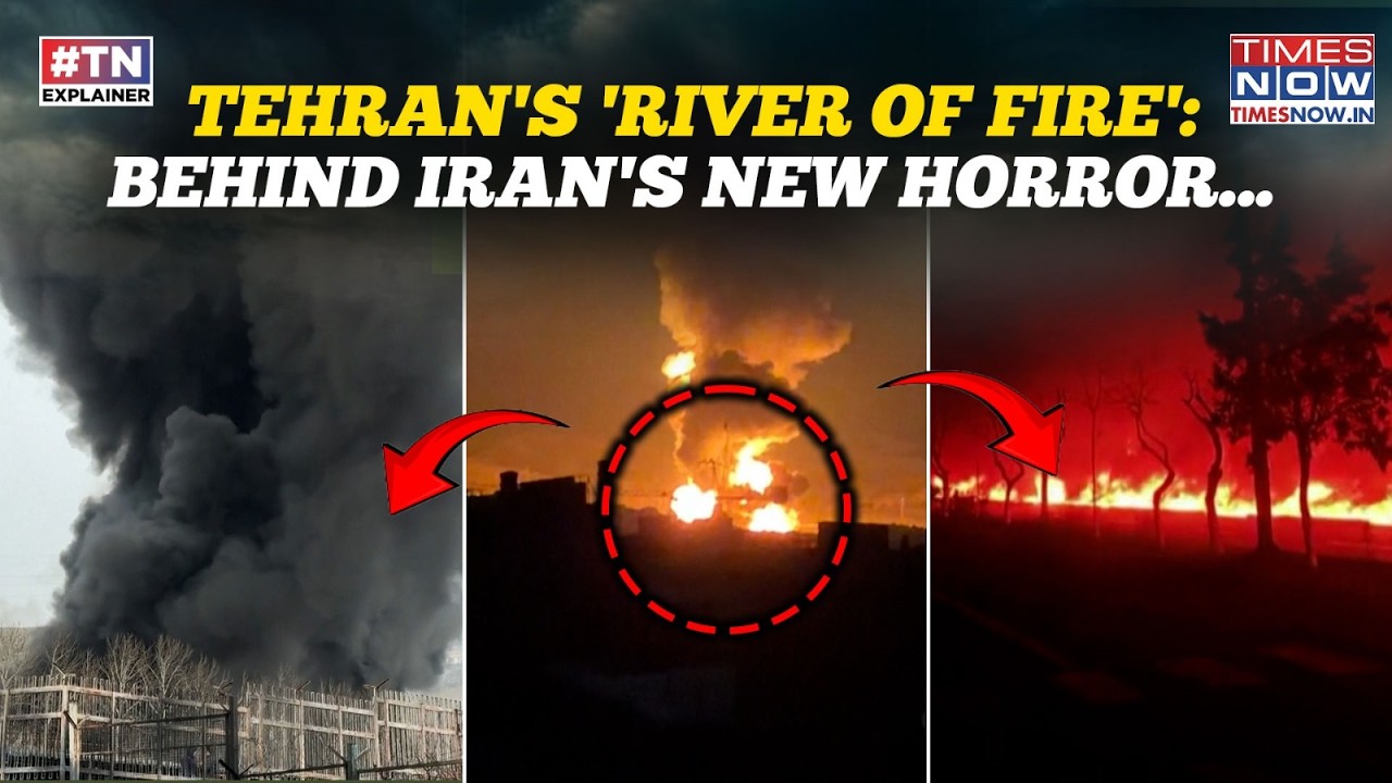 Iran Burns: Tehran's 'River Of Fire', Black Rain Spark New Scare As US, Israel Bombs Drop| Watch Why