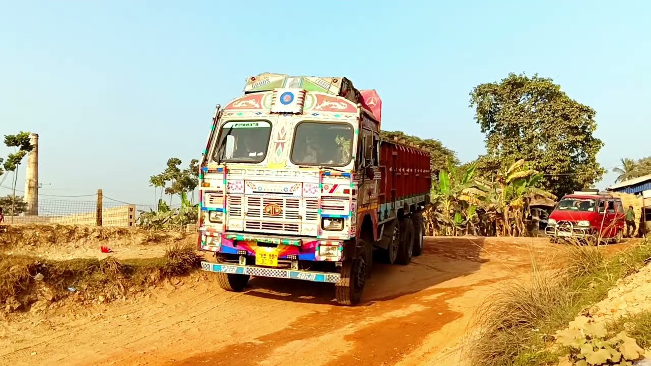 Vessel Truck Crossing | Dangerous River Side Truck Route 😱