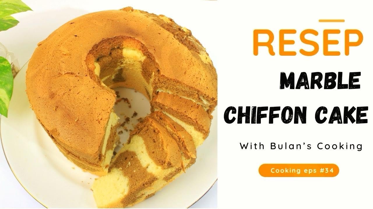 Resep Kue Chiffon Marmer ENAK YANG TAK AKAN TERLUPAKAN! MARBLE CHIFFON CAKE