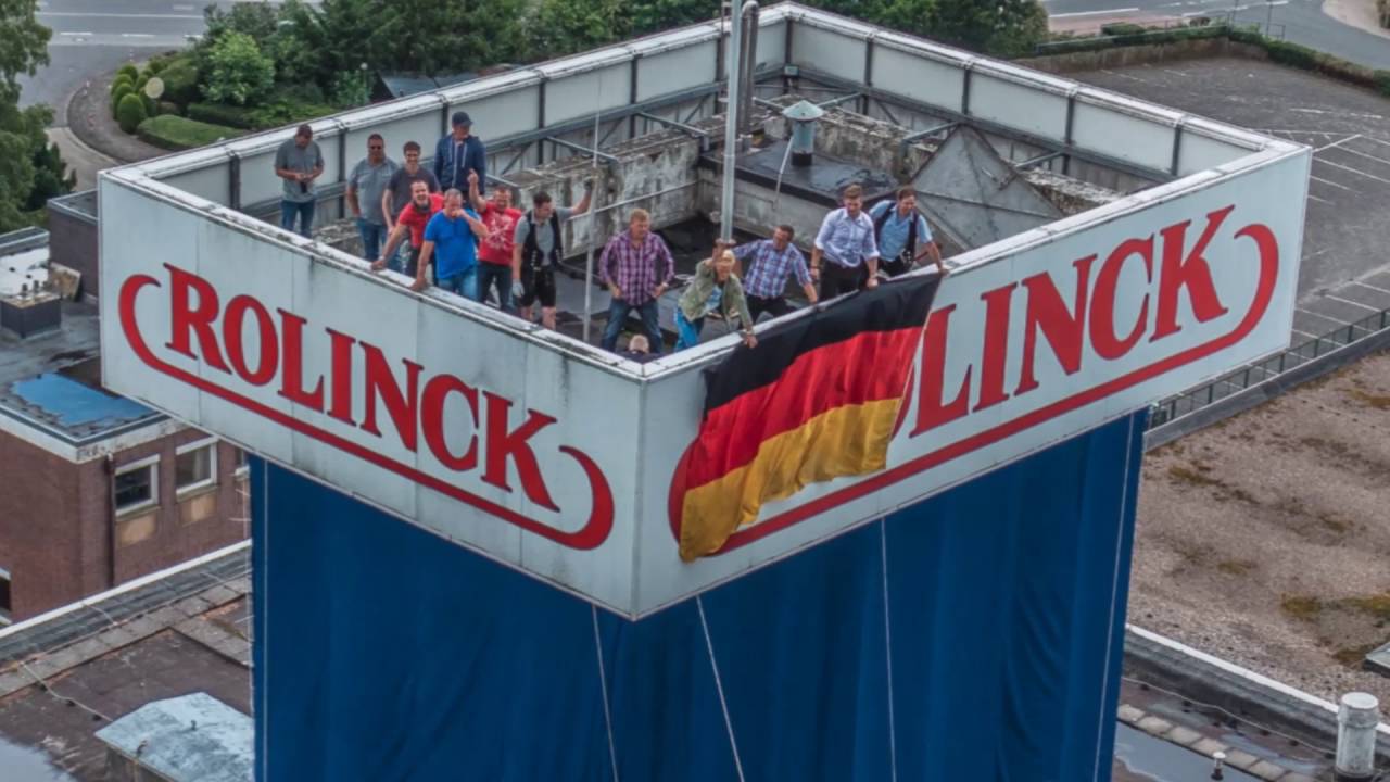 Verh&uuml;llung des Rolinck-Turms (Drohne)