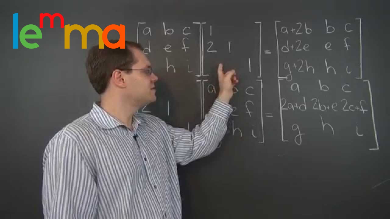 Linear Algebra 13b: The Effect of an Elementary Matrix on the Other Matrix in a Product
