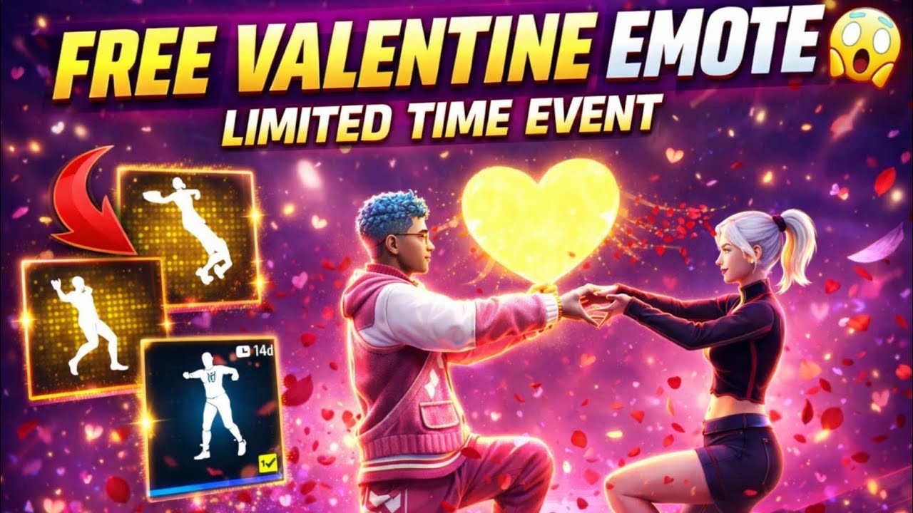 🎯 New Valentine Event 💘 Free Emote + Hidden Rewards 😍🔥 