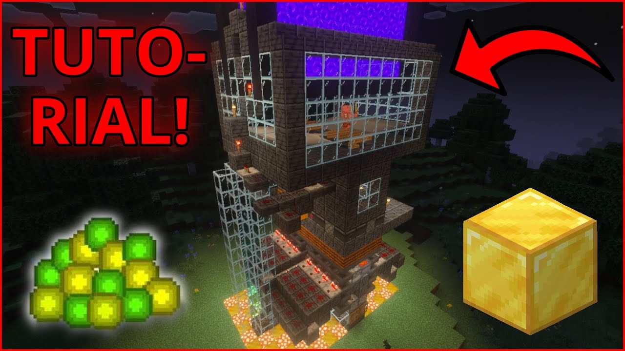 MINECRAFT BEDROCK GOLD BLOCK XP FARM TUTORIAL