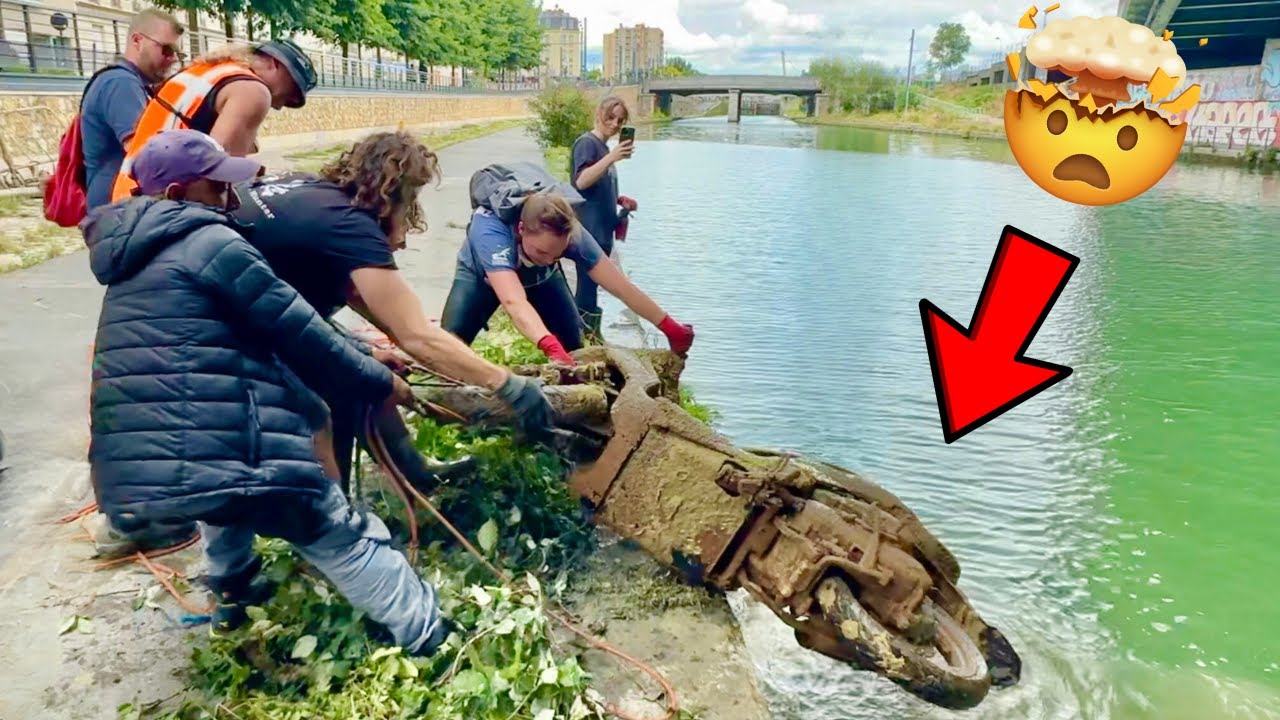 Gigantic Magnets Pull Treasure out of Canals in Paris! PT2