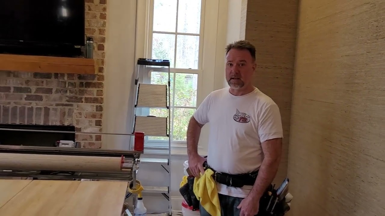 Pasting Grasscloth with a tapo-fix CB1000Xa Pasting Machine