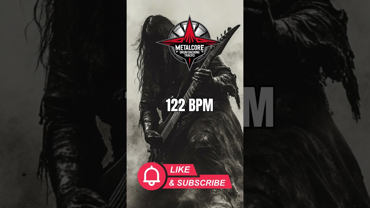 Brutal 122 BPM Metalcore Drum Track &ndash; Slow & Crushing Groove
