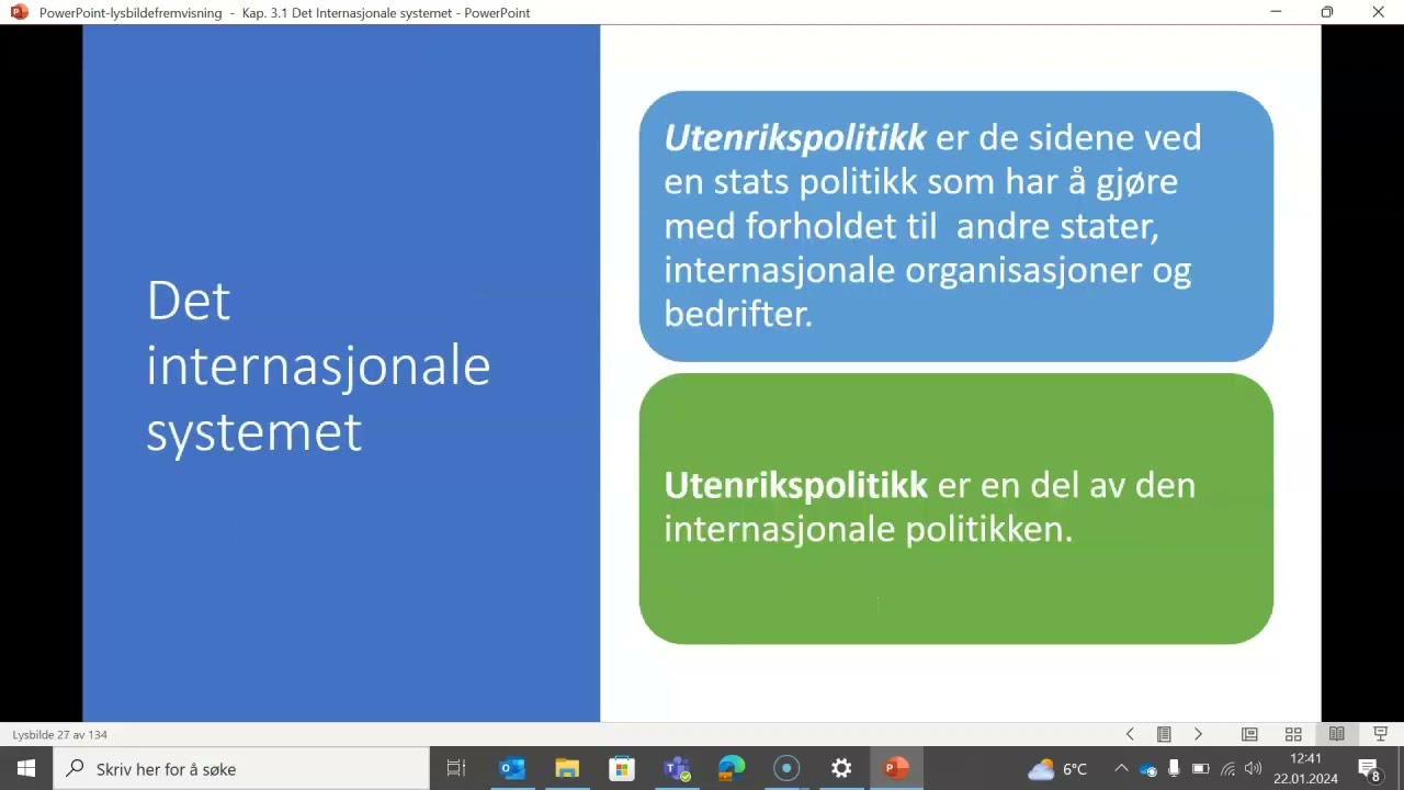 Kap. 3.1 Det internasjonale systemet