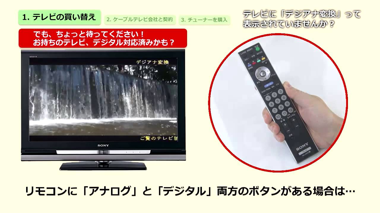 テレビに「デジアナ変換」って表示されていませんか？