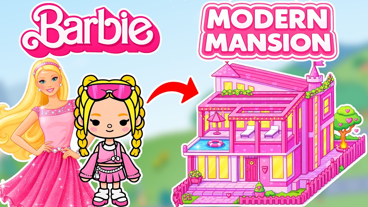 Modern Mansion for Barbie 💖 How To Decorate Aesthetic Toca Boca House Ideas 😍 Toca Life World
