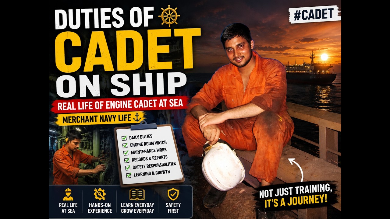 Duties of Cadet on Ship | Real Life of Engine Cadet at Sea (Merchant Navy)#cadet