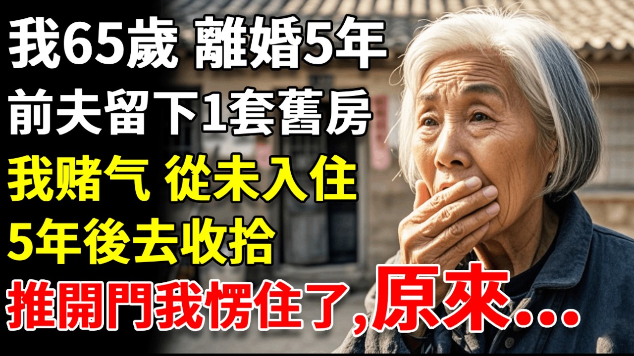 我65歲，離婚5年。前夫留下一套舊房，我賭氣，從未入住。5年後去收拾：推開門我楞住了… #養老#生活經驗#情感故事#晚年哲理