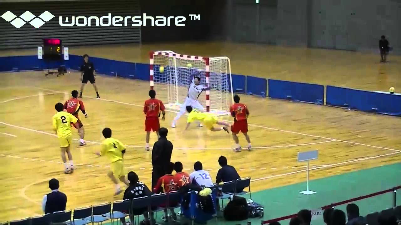 2013ハンドボールセンバツ決勝スーパープレー　不来方×北陸