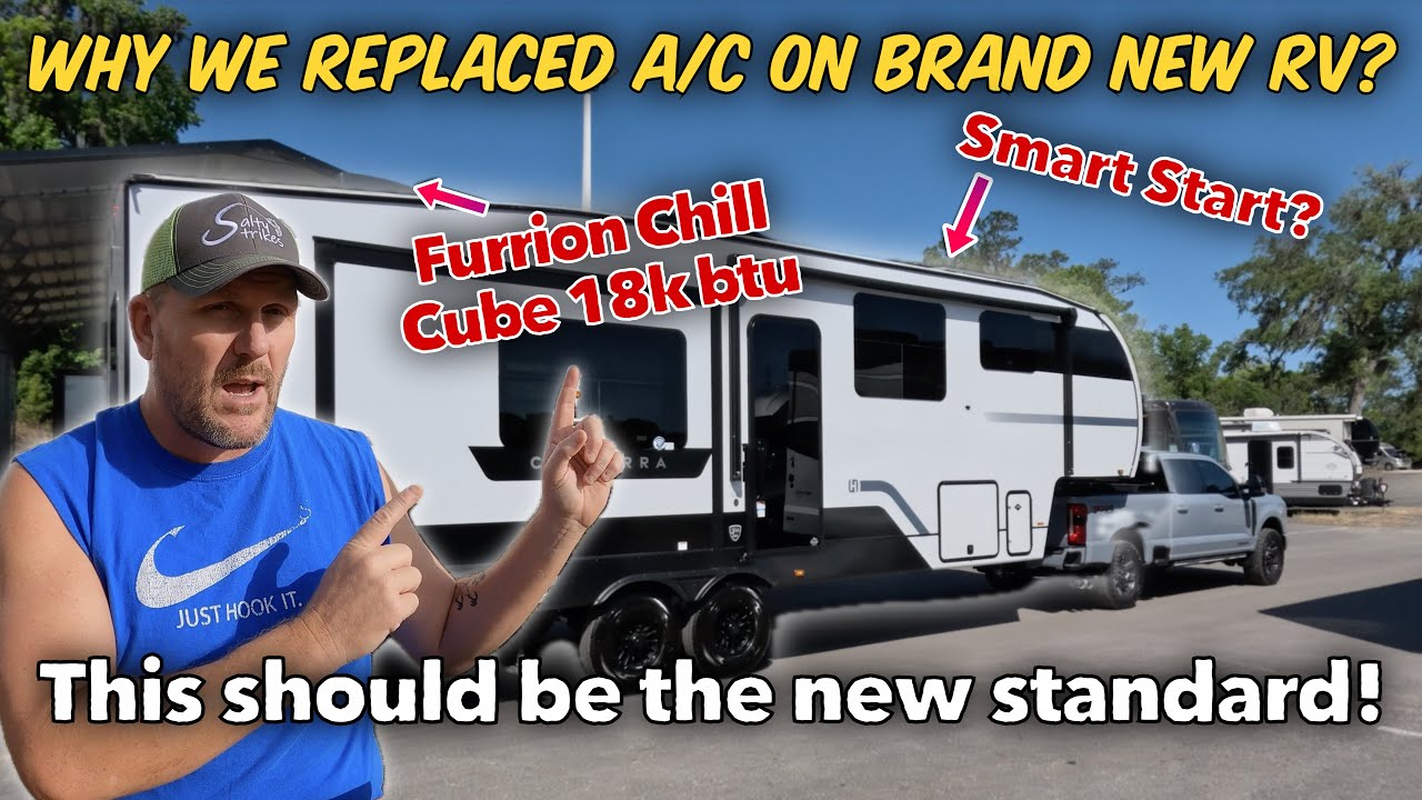 NEW Furrion Chill Cube Ducted 18k btu and Dometic SmartStart Install! #rvlife #rvlivingfulltime