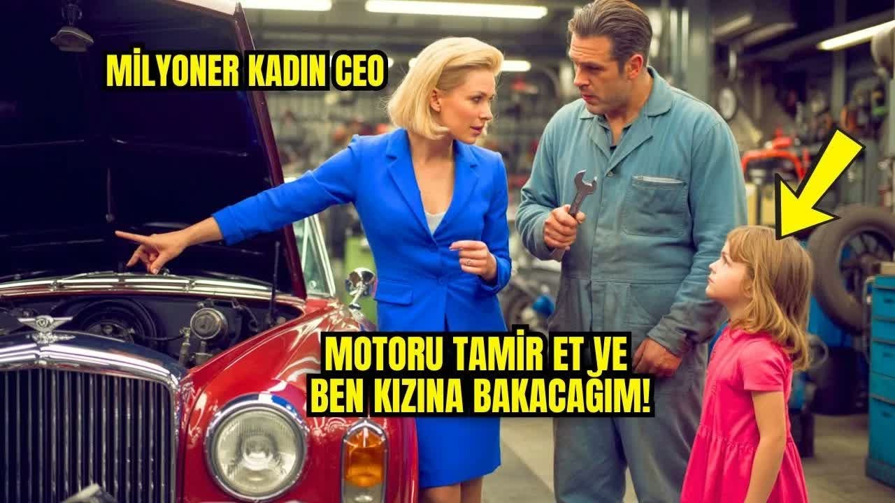 “MOTORU TAMİR EDERSEN, KIZINI BEN BÜYÜTÜRÜM!” DİYE ALAY ETTİ MİLYONER KADIN TA Kİ MÜTEVAZI TAMİRCİ..