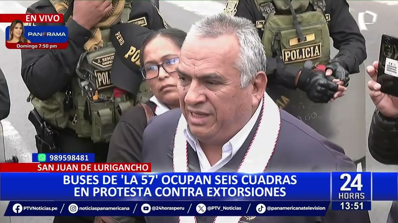 Buses de la ‘57’ se suman al paro de transportistas en SJL: “No me mates por trabajar”