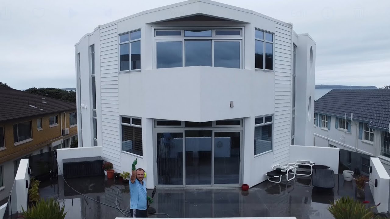 Building Exterior Soft Washing 3 Story