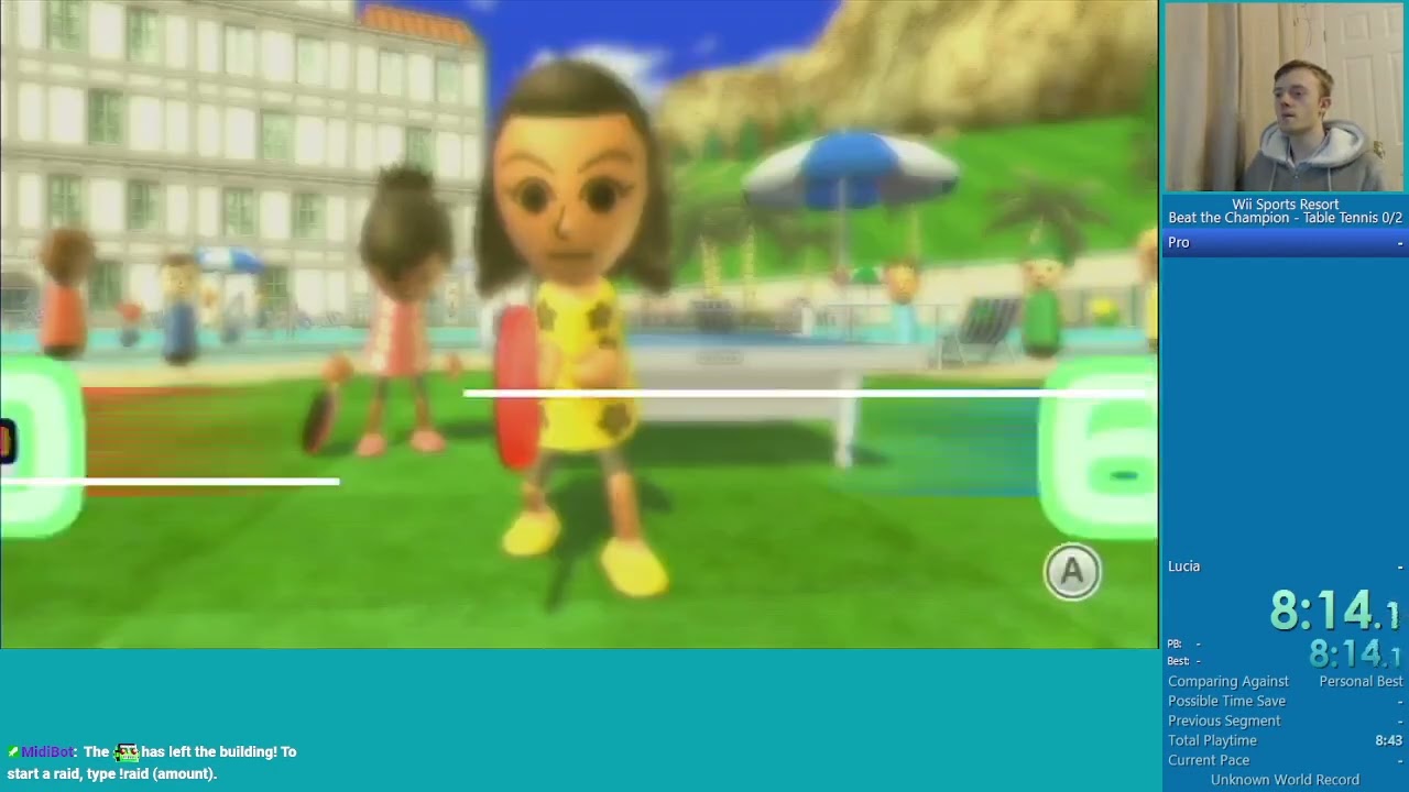 Wii Sports Resort - Beat the Champion (Table Tennis) Speedrun in 1:19:04