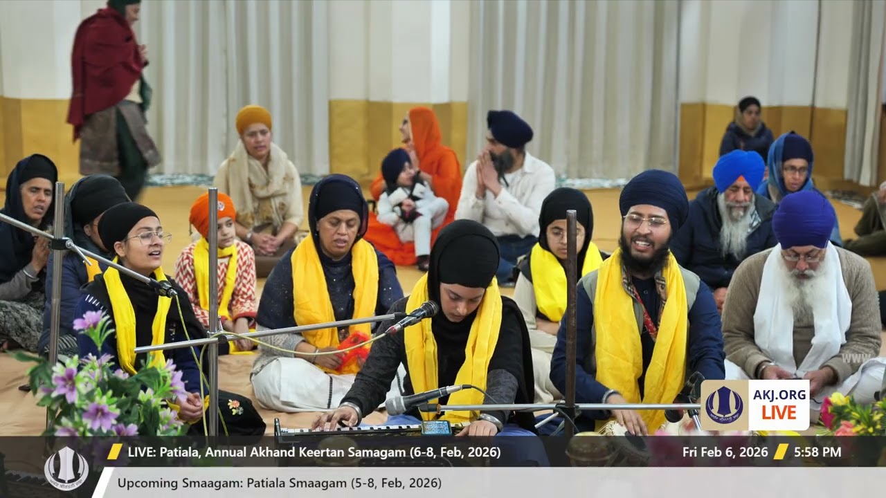 001 Patiala 6Feb2026 FriEve Akhand Keertan Bibi Gurkirat Kaur Jee Shutrana