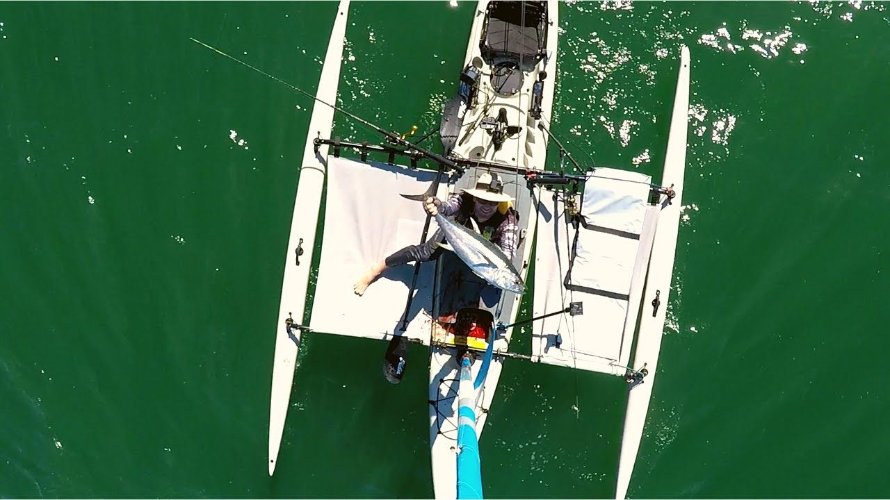 Tuna Fishing in Shark Bay!  Sailing/Fishing/Kayaking on the Hobie Tandem Adventure Island